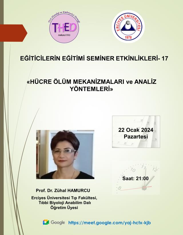 22.01.2024- HÜCRE ÖLÜM MEKANİZMALARI VE ANALİZ YÖNTEMLERİ