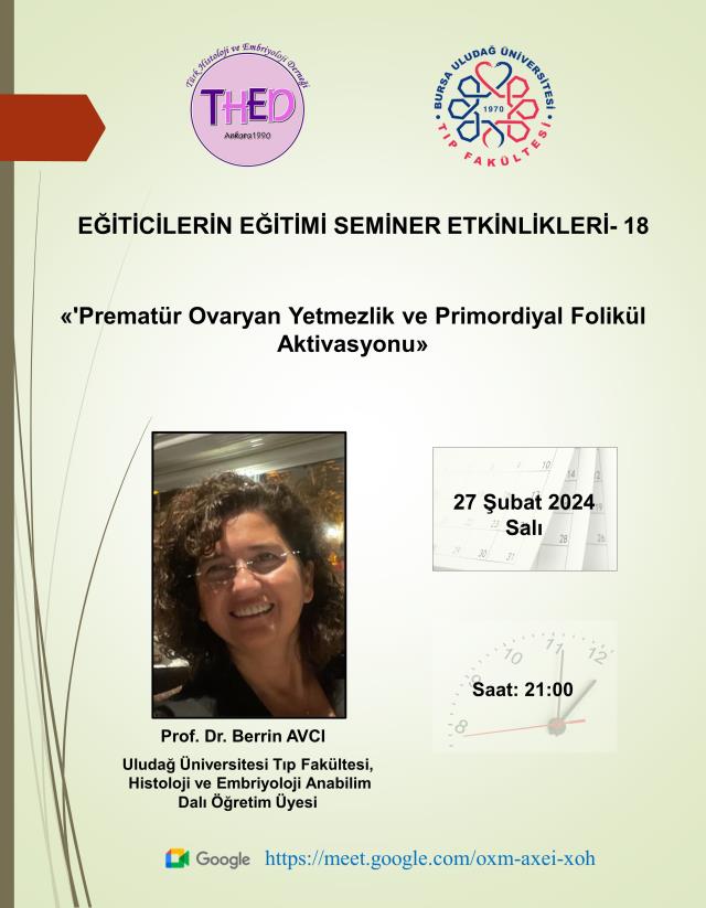 22.02.2024- PREMATÜR OVARYAN YETMEZLİK VE PRİMORDİYAL FOLİKÜL AKTİVASYONU